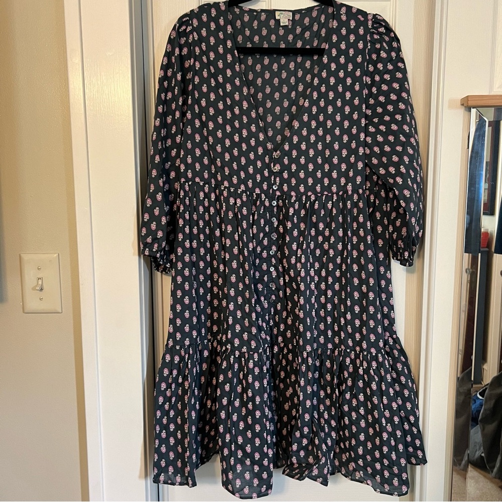 J Crew Block Print Swim Coverup Dress